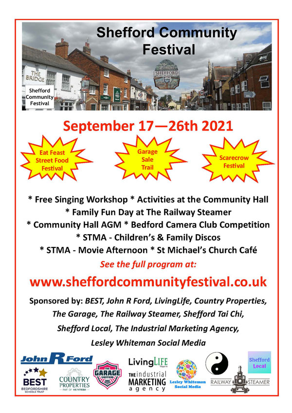 Community festival lamp post poster