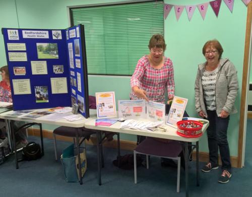 Bedfordshire Health Walks stall at the Library Open Day