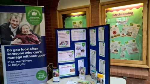 Carers in Bedfordshire stall at the Library Open Day