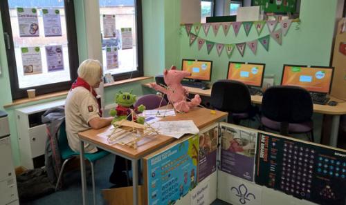 Shefford Beavers at Shefford Library Open Day