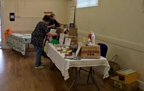 Setting up at the Shefford Community Hall Open Day