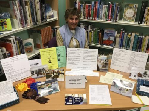 Shefford Craft & Produce Show stall at the Library Open Day