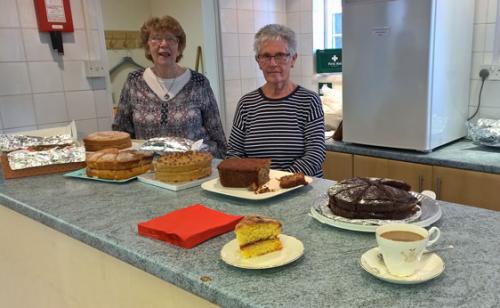 WI members sell cakes at the Community Hall Open Day